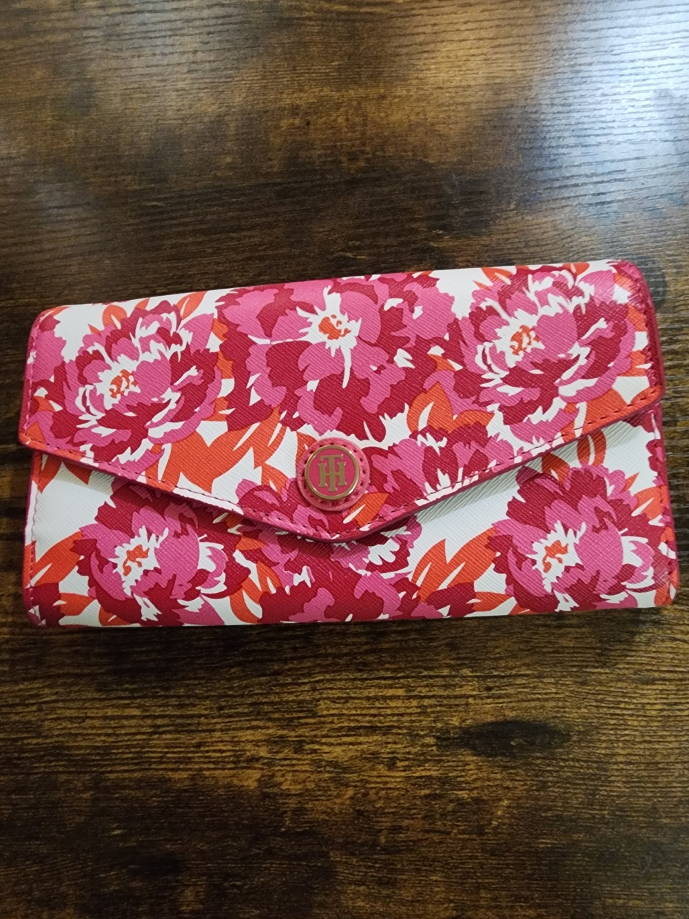 Tommy Hilfiger Pink Floral Envelope Wallet